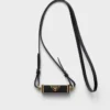 Funda para smartphone de metal y piel Saffiano