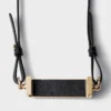 Funda para smartphone de metal y piel Saffiano