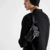 Funda para smartphone de Re-Nylon y piel Saffiano