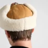 Gorro de cazador de ante y piel de oveja Gorro de cazador de ante y piel de oveja