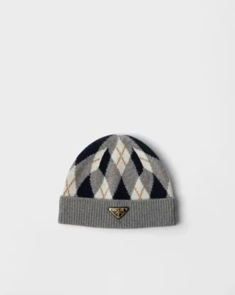 Gorro de punto con diseño Argyle