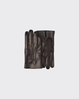 Guantes de piel y cachemira