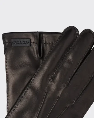 Guantes de piel y cachemira