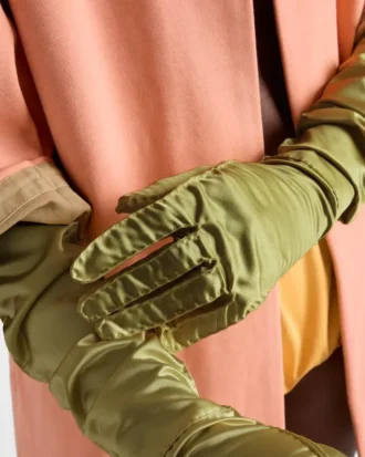 Guantes de satén