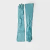 Guantes largos de piel