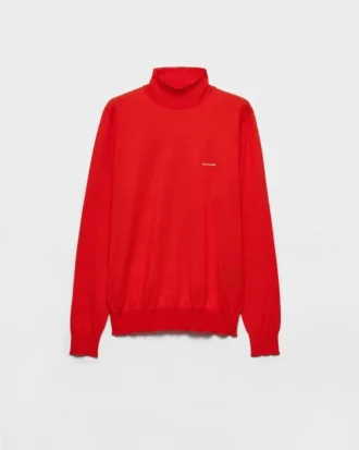 Jersey de algodón con cuello alto