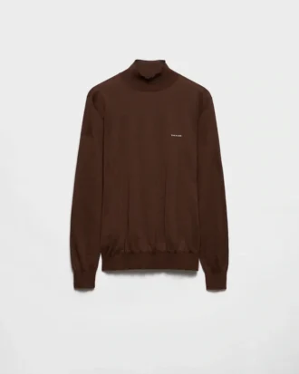 Jersey de algodón con cuello alto