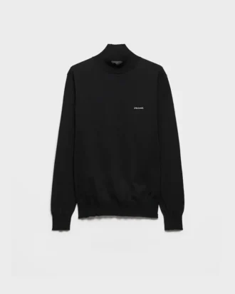 Jersey de algodón con cuello alto