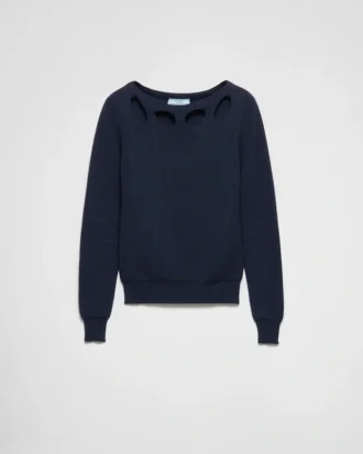 Jersey de algodón con cuello barco
