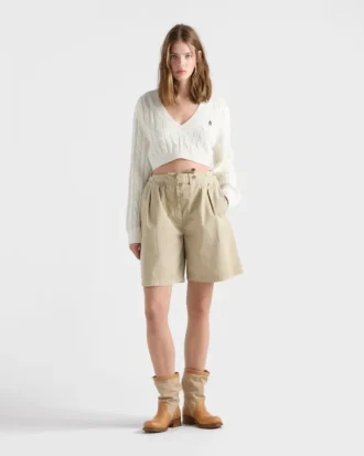 Jersey de algodón con cuello en V