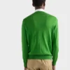 Jersey de algodón con cuello en V Jersey de algodón con cuello en V