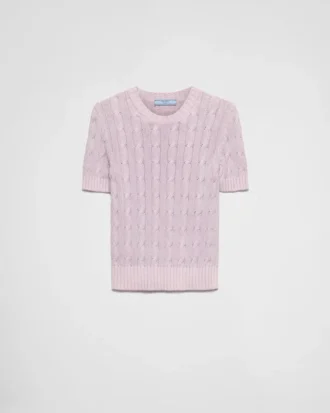 Jersey de algodón con cuello redondo