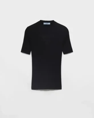 Jersey de algodón con cuello redondo