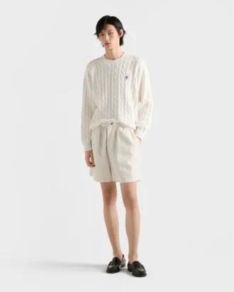Jersey de algodón con cuello redondo