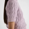 Jersey de algodón con cuello redondo Jersey de algodón con cuello redondo