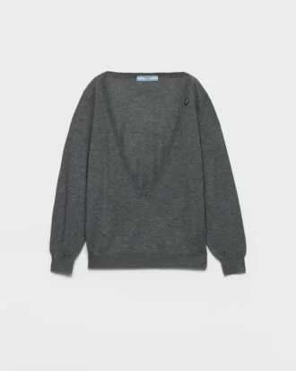Jersey de cachemira con cuello en V