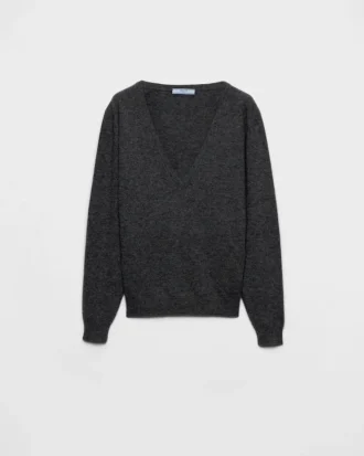 Jersey de cachemira con cuello en V