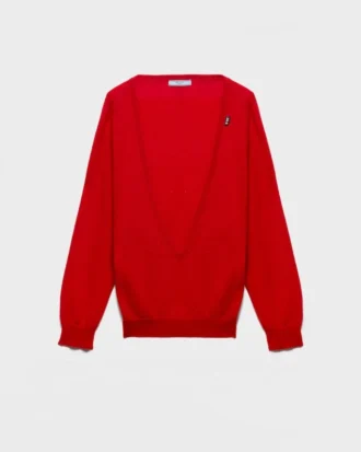 Jersey de cachemira con cuello en V