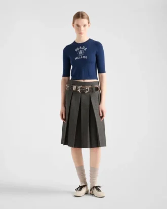Jersey de cachemira con intarsia