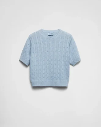 Jersey de cachemira con punto trenzado