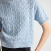 Jersey de cachemira con punto trenzado Jersey de cachemira con punto trenzado