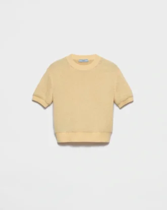 Jersey de cachemira de cuello redondo