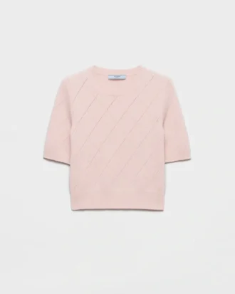 Jersey de cachemira de manga corta