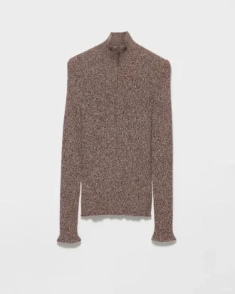 Jersey de cuello alto de algodón