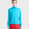Jersey de cuello alto de algodón Jersey de cuello alto de algodón