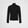 Jersey de cuello alto de algodón elástico Jersey de cuello alto de algodón elástico