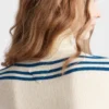 Jersey de cuello alto de lana a rayas Jersey de cuello alto de lana a rayas