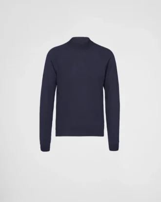 Jersey de cuello alto de lana peinada