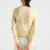 Jersey de cuello en V de cachemira y seda Jersey de cuello en V de cachemira y seda