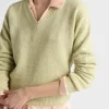 Jersey de cuello en V de lana y cachemira Jersey de cuello en V de lana y cachemira