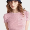 Jersey de cuello redondo a rayas Jersey de cuello redondo a rayas