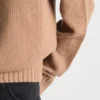 Jersey de cuello redondo con logotipo de Prada en cachemira y lana Jersey de cuello redondo con logotipo de Prada en cachemira y lana