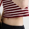 Jersey de cuello redondo de bouclé de algodón Jersey de cuello redondo de bouclé de algodón
