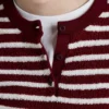 Jersey de cuello redondo de bouclé de algodón Jersey de cuello redondo de bouclé de algodón