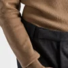 Jersey de cuello redondo de cachemira Jersey de cuello redondo de cachemira
