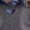 Jersey de cuello redondo de lana Jersey de cuello redondo de lana