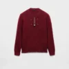 Jersey de cuello redondo de lana con colgante Jersey de cuello redondo de lana con colgante