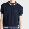 Jersey de cuello redondo de lana Shetland Jersey de cuello redondo de lana Shetland