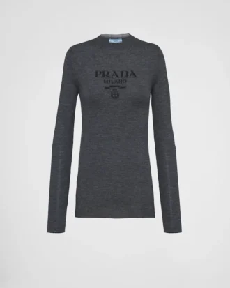 Jersey de cuello redondo de lana superfina