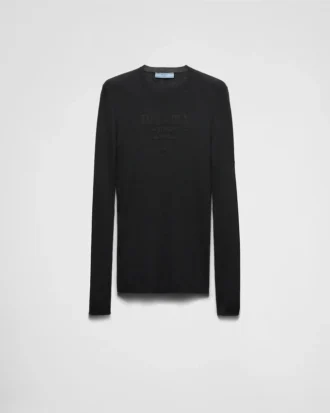 Jersey de cuello redondo de lana superfina