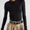 Jersey de cuello redondo de lana superfina Jersey de cuello redondo de lana superfina