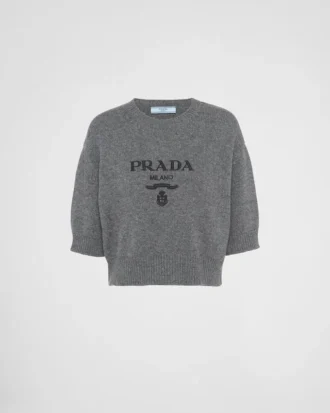 Jersey de cuello redondo de lana y cachemira