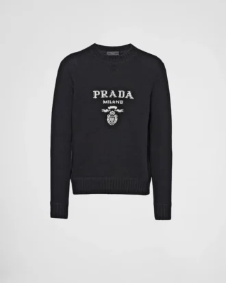 Jersey de cuello redondo de lana y cachemira