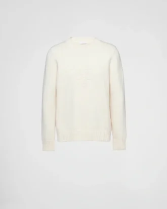 Jersey de cuello redondo de lana y cachemira