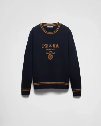 Jersey de cuello redondo de lana y cachemira