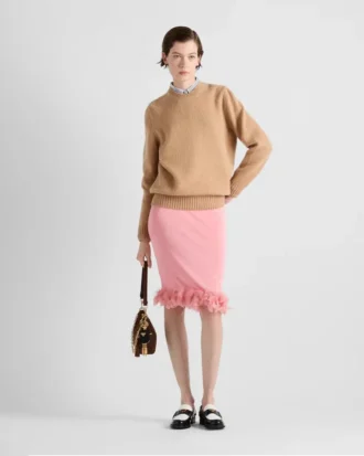 Jersey de cuello redondo de lana y cachemira